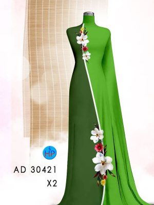 Vải Áo Dài Hoa In 3D AD 30421 33